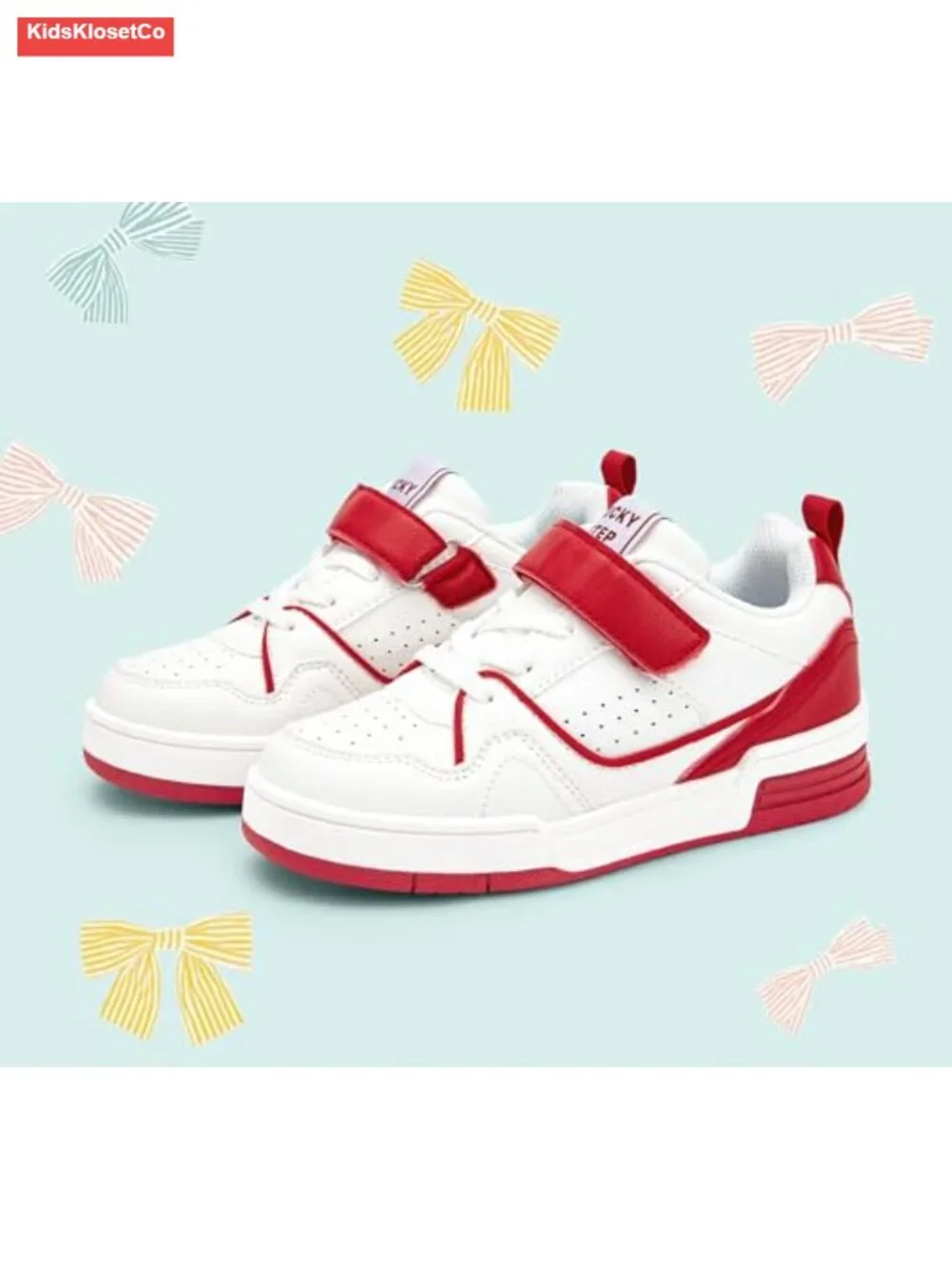 Vegan Leather Slip On Sneaker with Hook-and-Loop Strap for Kids